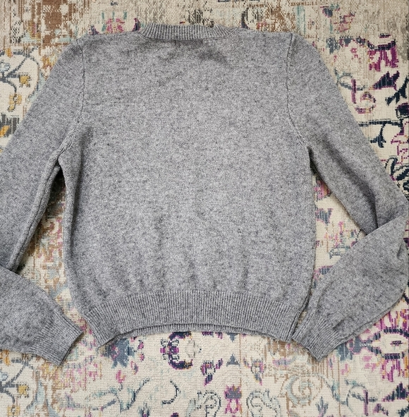 Forever 21, Women's Gray & Silver Sequin Long Sleeve Pullover Sweater, sz LG - Picture 3 of 13